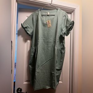 Mint Green Linen Dress